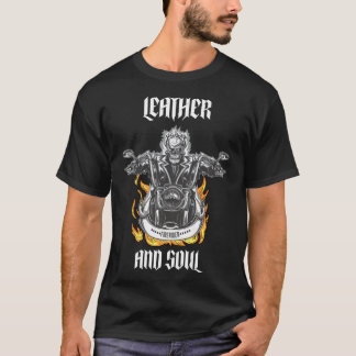 Motorcycle Skeleton With Flames T-Shirt