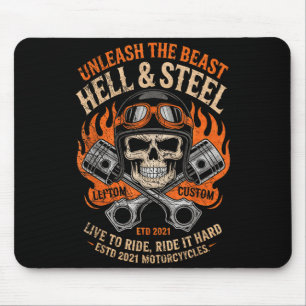 Motorcycle Skull And Ston Crossbones For Men Biker Mouse Pad