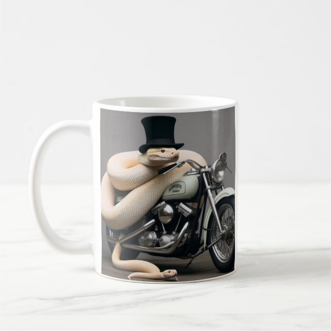 MOTORCYCLE SNAKE COFFEE MUG (Left)