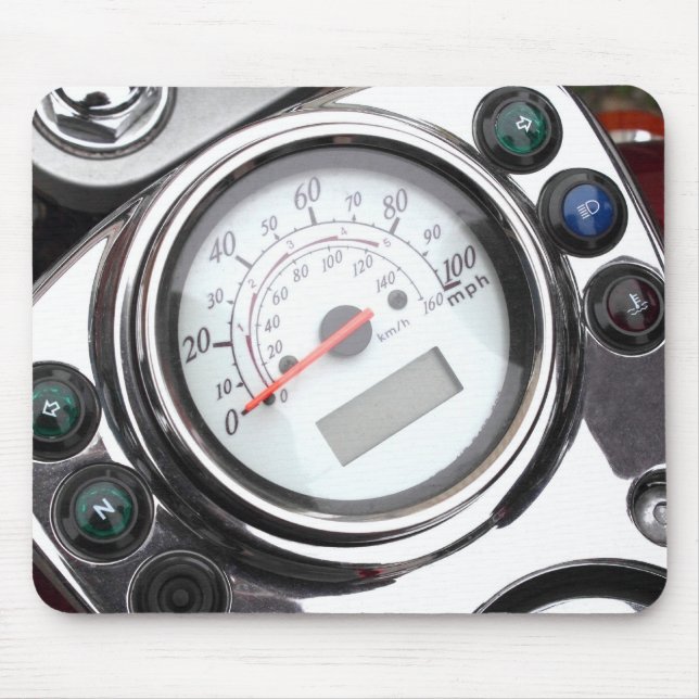 Motorcycle Speedometer Mouse Pad (Front)