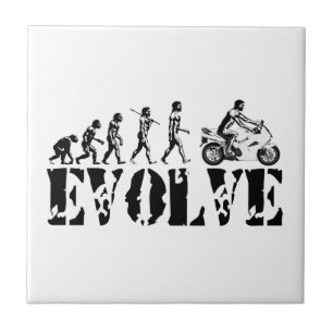 Motorcycle Sportbike Motor Evolution Sports Art Ceramic Tile