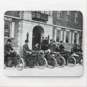 Motorcycle Squad, early 1900s Mouse Pad