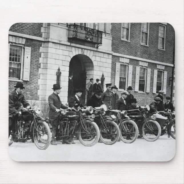 Motorcycle Squad, early 1900s Mouse Pad (Front)