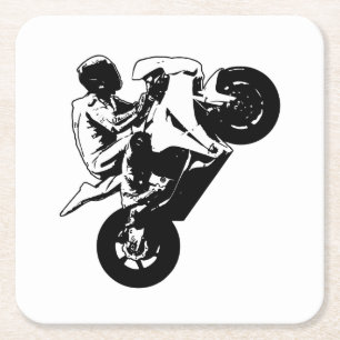 Motorcycle    square paper coaster