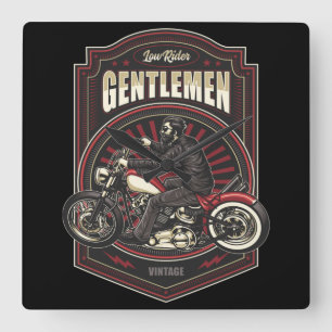 Motorcycle Square Wall Clock