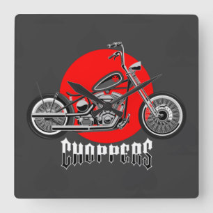 Motorcycle Square Wall Clock