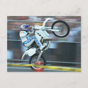 Motorcycle Stunts Postcard