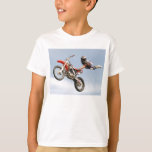 Motorcycle Stunts T-Shirt<br><div class="desc">Kid's tee shirt with an image of a motorcycle daredevil</div>