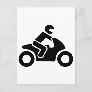 Motorcycle symbol postcard