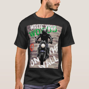 Motorcycle T Shirt Brick Wall Custom Graffiti