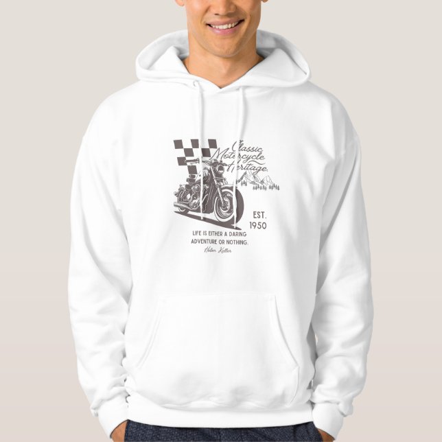 motorcycle t-shirt hoodie (Front)