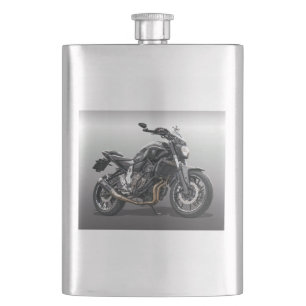 Motorcycle - The Bald Bike Hip Flask