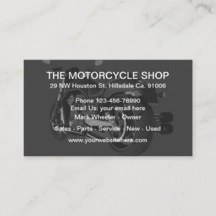 Motorcycle Theme Business Promotion Card