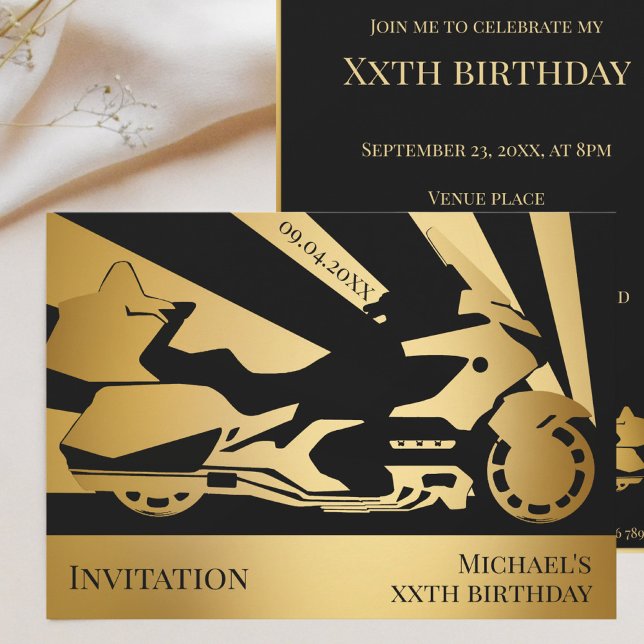Motorcycle-themed birthday or any event Invitation (Creator Uploaded)