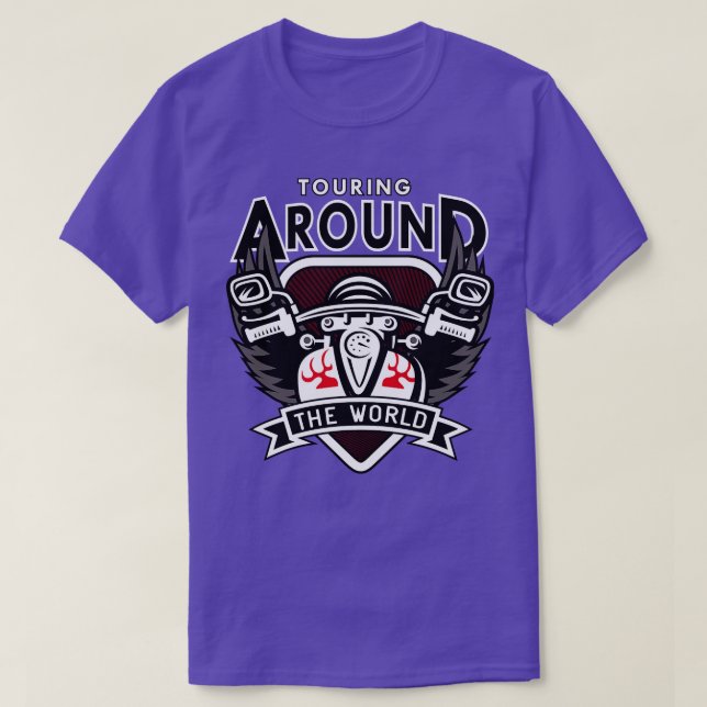 Motorcycle touring around T-Shirt (Design Front)