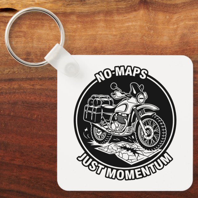 Motorcycle Touring Freedom Mindset Key Ring (Front)