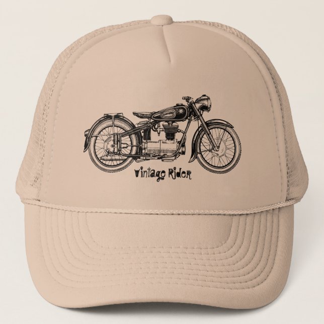 Motorcycle Trucker Hat (Front)