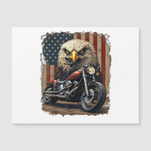 Motorcycle USA Flag Retro Biker Chopper