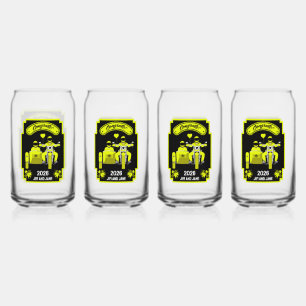 Motorcycle Wedding Gifts For Couple Can Glass