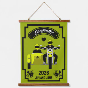 Motorcycle Wedding Gifts For Couple Hanging Tapestry