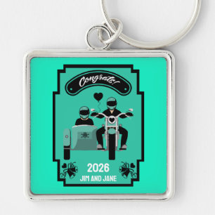 Motorcycle Wedding Gifts For Couple Key Ring