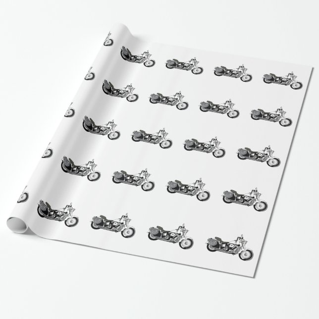 Motorcycle Wrapping Paper (Unrolled)