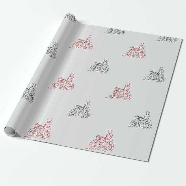 motorcycle wrapping paper (Unrolled)
