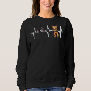 Motorcycle Yorkshire Terrier Heartbeat Dog Sweatshirt