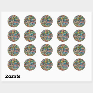 Motorcycles Classic Round Sticker