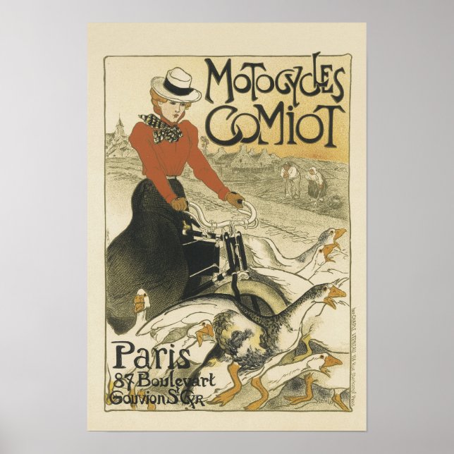 Motorcycles Comiot Paris Poster (Front)