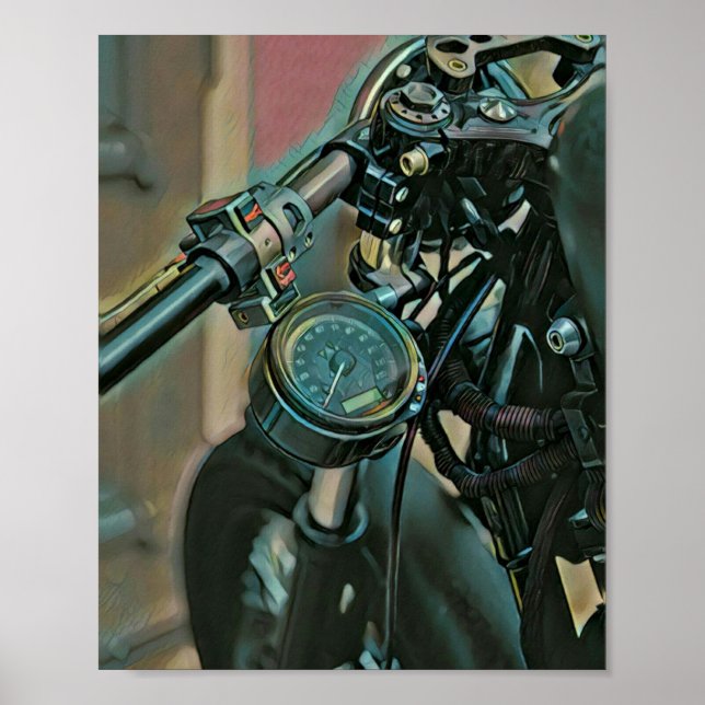 Motorcycles gift poster (Front)