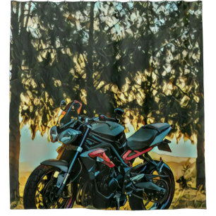 Motorcycles gift shower curtain