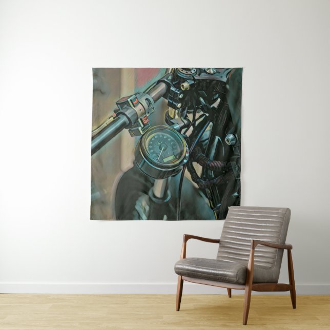 Motorcycles gift tapestry (In Situ)