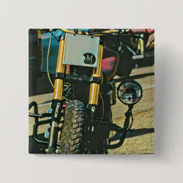 Motorcycles gifts 15 cm square badge (Front)