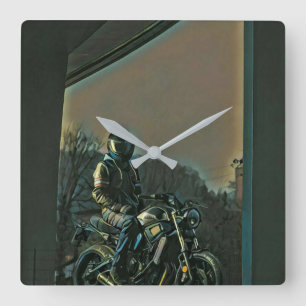 Motorcycles gifts square wall clock