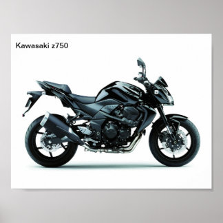 motorcycles kawasaki z750 poster