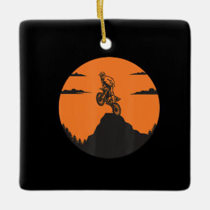 Motorcycles Motorbike Motocross Peak Ceramic Ornament
