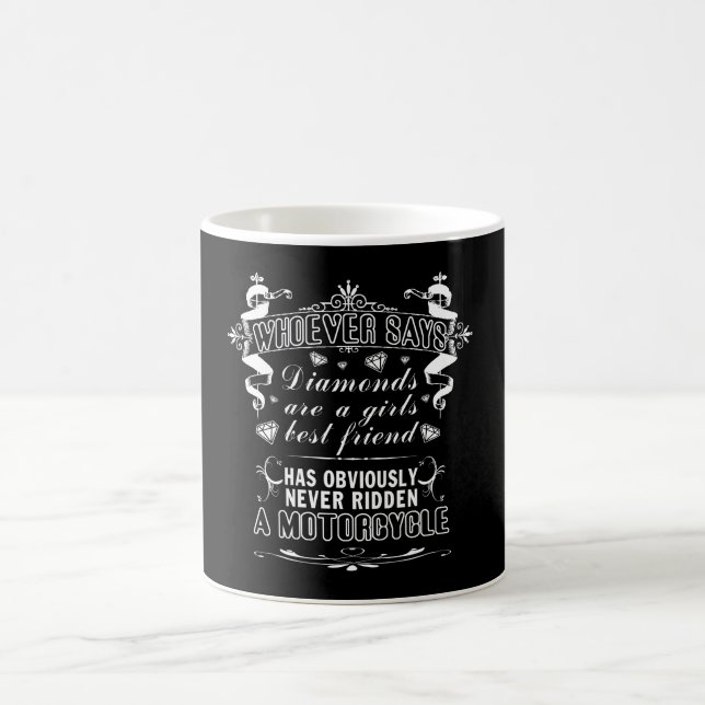 MOTORCYCLES NOT DIAMONDS! COFFEE MUG (Center)