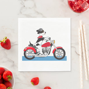 Motorcycling Dog Napkins