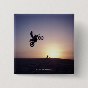 Motorcyclist 15 Cm Square Badge