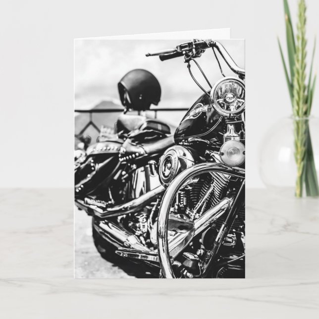 Motorcyclist Biker American Made V-Twin Birthday Card (Front)