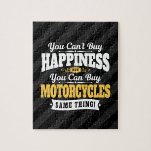 Motorcyclist Can’t Buy Happiness Can Buy Motorcy Jigsaw Puzzle