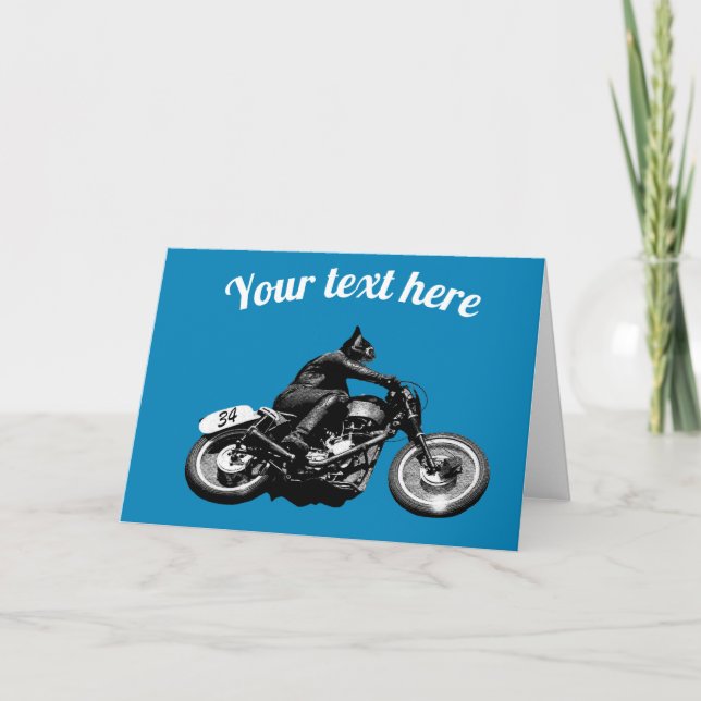 Motorcyclist Customisable  Card (Front)