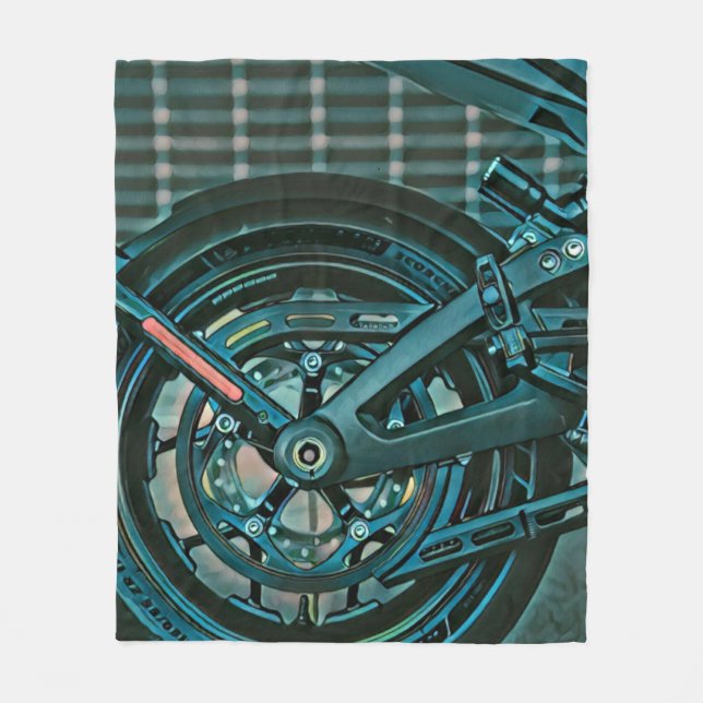 Motorcyclist gifts fleece blanket (Front)