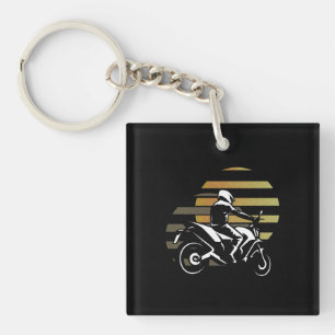 Motorcyclist Key Ring
