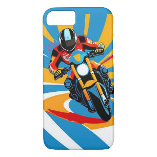 Motorcyclist Leaning into a Sharp Turn iPhone 8/7 Case