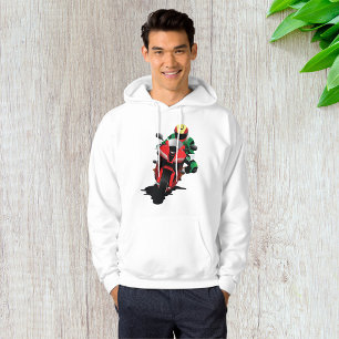 Motorcyclist On A Red Motorbike Hoodie