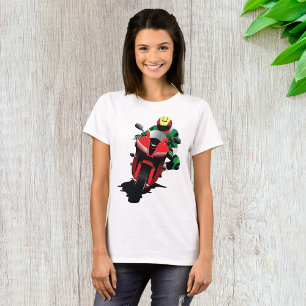 Motorcyclist On A Red Motorbike T-Shirt
