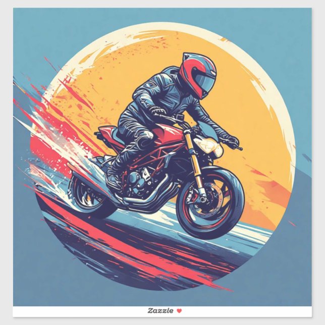 Motorcyclist Racing (Sheet)