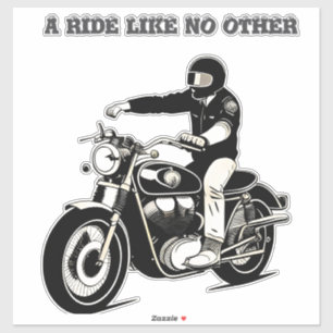 Motorcyclist Riding Classic Motorcycle